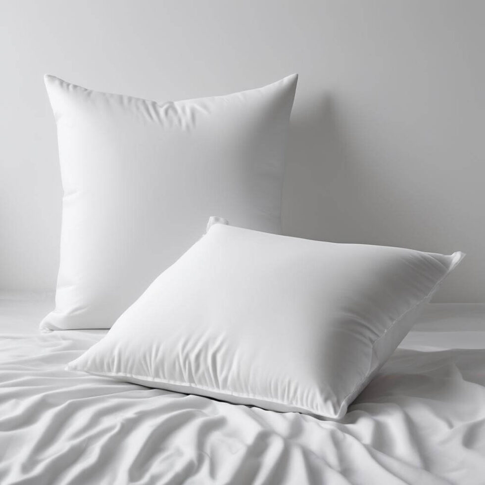 Pillow with natural silk filling.
