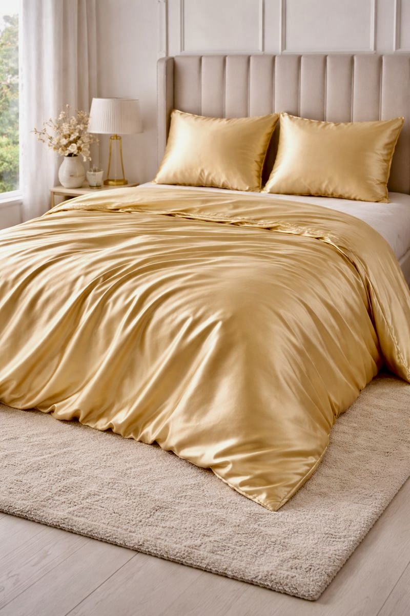 Šilkinis antklodės užvalkalas - Auksinis dramblio kaulas Golden Ivory