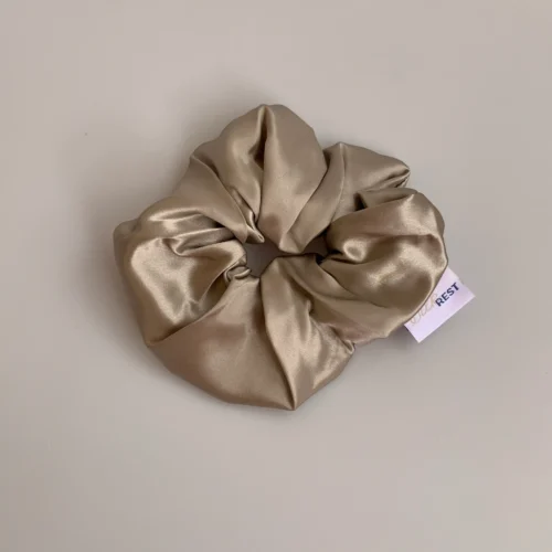 Šilkinė plaukų gumytė apimčiai didinti - Šampano spalvos