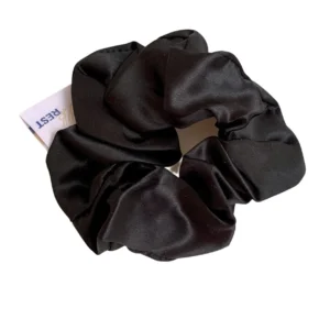 Large Mulberry Silk Hair Scrunchie – Black