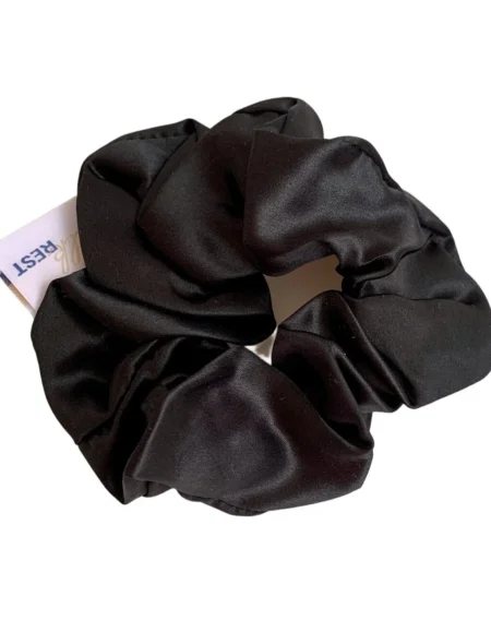 Didelė Mulberry šilko plaukų gumytė - Juodos spalvos