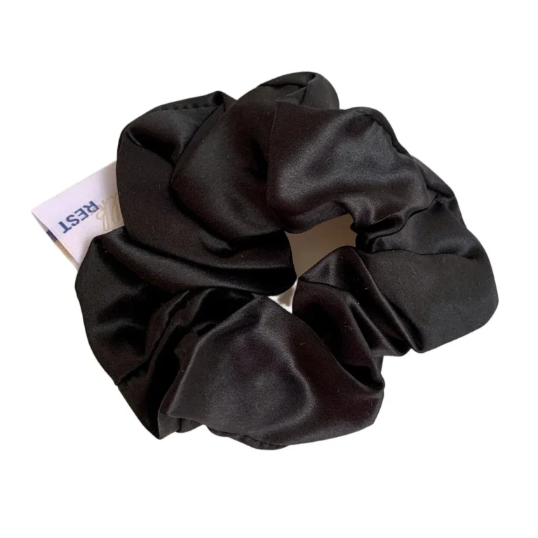 Didelė Mulberry šilko plaukų gumytė - Juodos spalvos