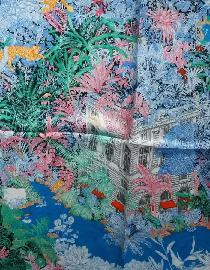 Mulberry Silk Scarf (53×53 cm) for Women in Blue